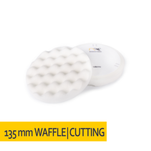 NAT Gąbka polerska KARBOWANA rzep 135x25 Biała