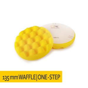 NAT Żółta Karbowana Średnia Gąbka polerska 135mm