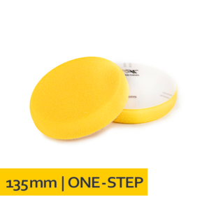 NAT Żółta Średnia gąbka polerska 135mm