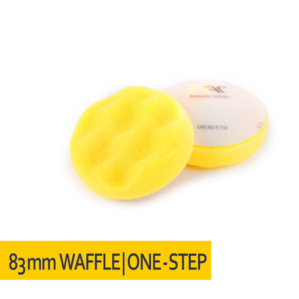 NAT Karbowana Żółta 83mm - średnia gąbka polerska na rzep 25mm