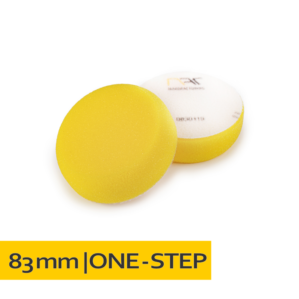 NAT żółta 83mm - średnia gąbka polerska na rzep 25mm