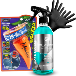 Prostaff „Rain Monster Reset” zestaw do usuwania kamienia na szybie i zabezpieczenia odpycha wodę