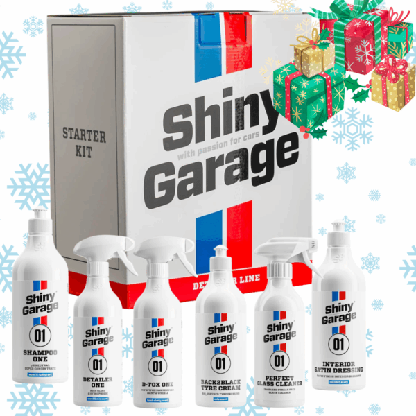 Shiny Garage Starter Kit – kompletny zestaw do pielęgnacji auta (6 produktów + akcesoria) Pomysł Na Prezent