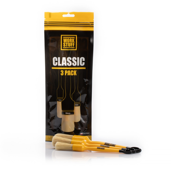 WORK STUFF Detailing Brush CLASSIC 3-Pack - Zestaw pędzelków detailingowych