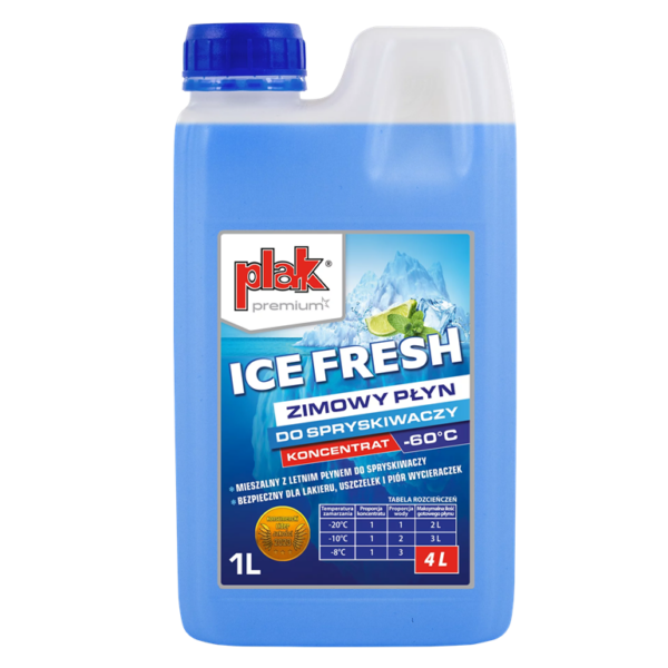 PLAK Zimowy płyn do spryskiwaczy -60°C ICE FRESH koncentrat 1l