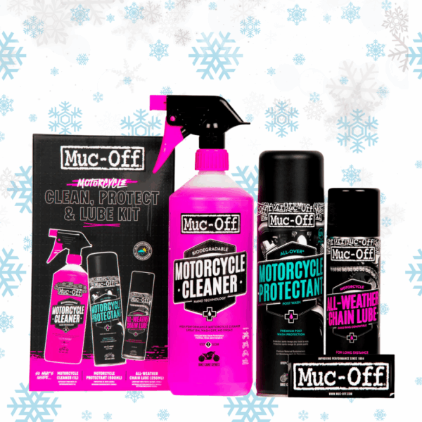 Muc-Off 21382 Motorcycle Clean Protect lube kit Zestaw do czyszczenia i smarowania motocykla Pomysł Na Prezent